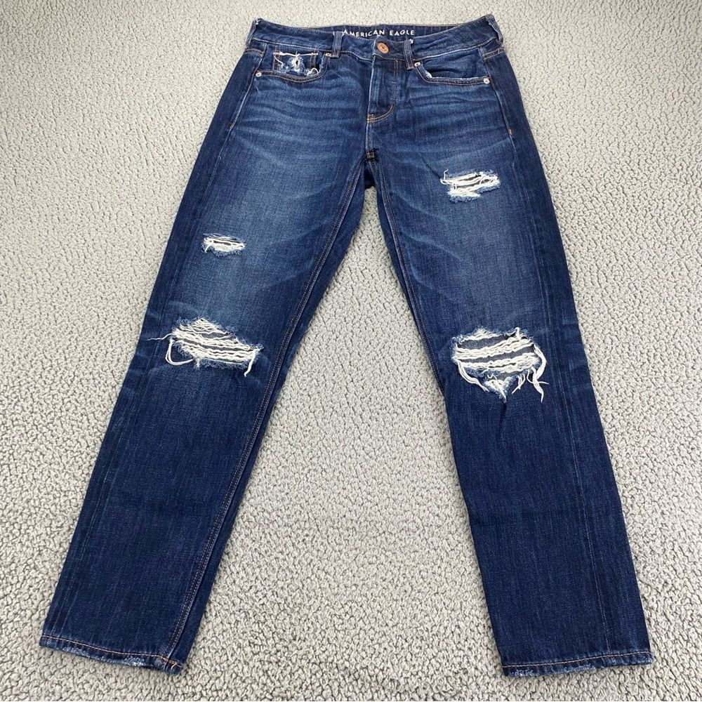 American Eagle Women Selvedge Tomgirl Button Fly Ankle Jeans  | Size: 4 Regular